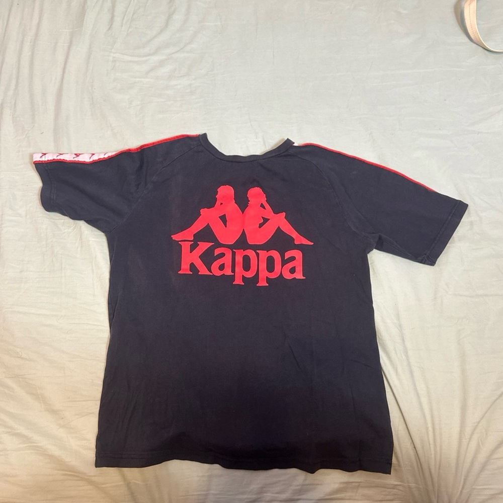 Vintage Red/Black Kappa Kappa T-Shirt Small